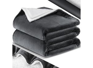 4255598324229 - KESSER® Kuscheldecke Flauschige Sherpa Extra Weich & Warm Wohndecke Flanell Fleecedecke Falten beständig Anti-verfärben als Couchdecke Sofadecke oder Bettüberwurf