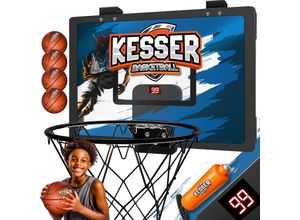 4255598325912 - KESSER® Mini-Basketballkorb fürs Zimmer & Büro Tür-Basketballkorb Indoor & Outdoor Basketball-Board für Kinder-Zimmer & Wandmontage Basketballbrett inkl Ballnetz Pumpe & Ball