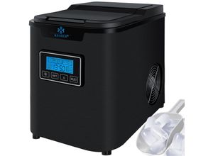 4255598327114 - KESSER® Eiswürfelbereiter Eiswürfelmaschine Edelstahl 150W Ice Maker 12 kg 24 h 3 Würfelgrößen Zubereitung in 6 min 22 Liter Wassertank Timer LCD-Display Selbstreinigungsfunktion