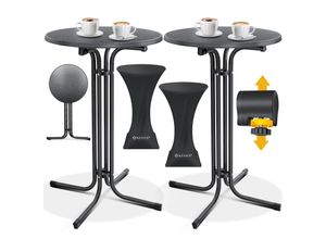 4255598342827 - KESSER® Gastro Stehtisch klappbar - Gastronomie Bistrotisch rund - Wetterbeständiger Klapptisch Gartentisch - Runder Partytisch - Hitzebeständig - Stabil und sicher