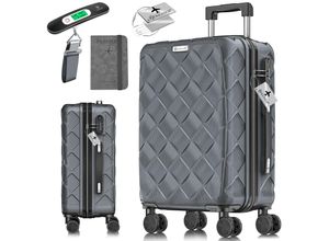 4255598351812 - KESSER® Reisekoffer Koffer ABS Hartschalenkoffer mit Zahlenschloss Kofferwaage & Reisebrieftasche 360° Rollen Koffer für Business & Reise Trolley