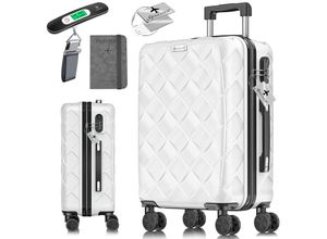 4255598351867 - KESSER® Reisekoffer Koffer ABS Hartschalenkoffer mit Zahlenschloss Kofferwaage & Reisebrieftasche 360° Rollen Koffer für Business & Reise Trolley