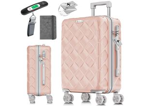 4255598351928 - KESSER® Reisekoffer Koffer ABS Hartschalenkoffer mit Zahlenschloss Kofferwaage & Reisebrieftasche 360° Rollen Koffer für Business & Reise Trolley