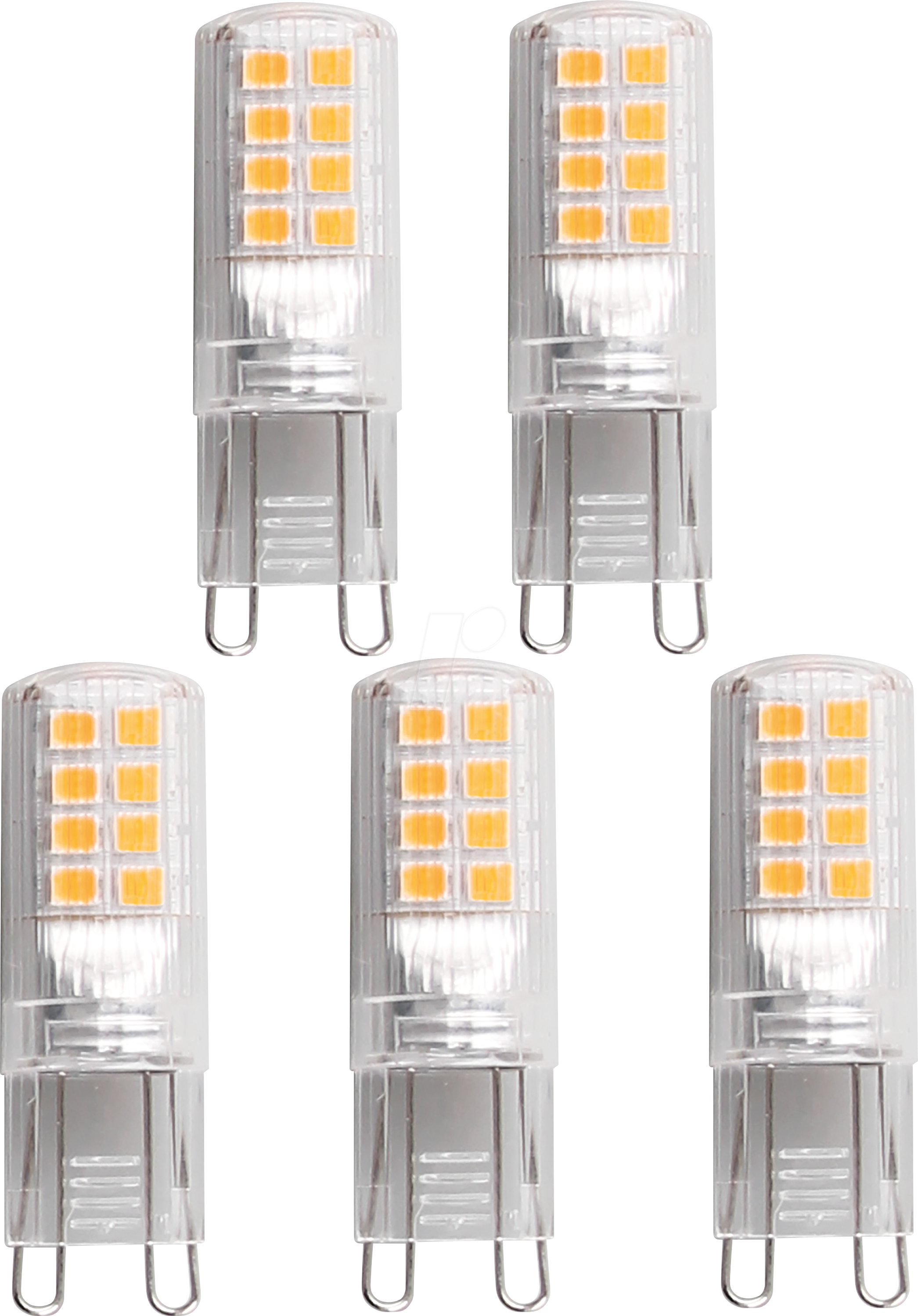 4255606502298 - 49709 - 5x LED Stiftsockellampe G9 26 W 320 lm warmweiß