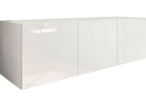 4255607603857 - Lowboard BORCHARDT MÖBEL Vaasa Sideboards Gr B H T 114 cm x 35 cm x 35 cm 3 weiß (weiß matt hochglanz) Lowboards Breite 114 cm nur hängend