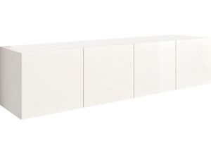 4255607603925 - Lowboard BORCHARDT MÖBEL Vaasa Sideboards Gr B H T 152 cm x 35 cm x 35 cm 4 weiß (weiß matt) Lowboards Breite 152 cm nur hängend