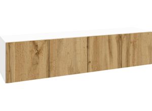 4255607604724 - Lowboard BORCHARDT MÖBEL Vaasa Sideboards Gr B H T 152 cm x 35 cm x 35 cm 4 weiß (weiß matt eichefarben wotan) Lowboards Breite 152 cm nur hängend