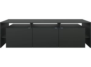 4255607606315 - TV-Schrank BORCHARDT MÖBEL Sophia Schränke Gr B H T 159 cm x 47 cm x 35 cm schwarz (schwarz matt matt) TV-Sideboards Breite 159 cm mit Überbau