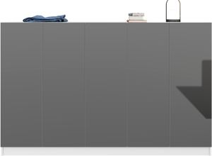 4255607607084 - Schuhschrank BORCHARDT MÖBEL Schränke Gr B H T 190 cm x 120 cm x 35 cm grau (grau weiß matt)