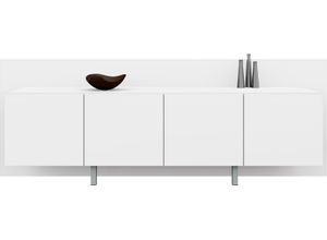 4255607607480 - Lowboard BORCHARDT MÖBEL Sara Sideboards Gr B H T 182 cm x 65 cm x 35 cm stehend weiß (weiß matt) Lowboards Breite 182 cm