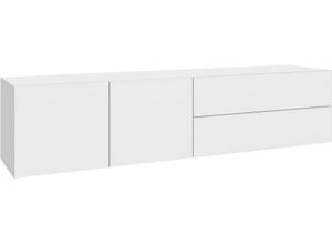 4255607607930 - Lowboard BORCHARDT MÖBEL Sophia Sideboards Gr B H T 152 cm x 35 cm x 35 cm 2 weiß (weiß matt) Lowboards Breite 152 cm hängend und stehend montierbar