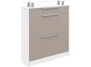 4255607608074 - Schuhschrank »Oliva« Breite 89 cm stehend mit 2 Doppeltrommeln und 1 Schubkasten