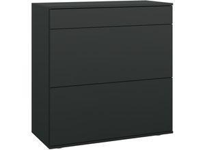 4255607609170 - Schuhschrank BORCHARDT MÖBEL Torben Schränke Gr B H T 89cm x 90cm x 35cm schwarz (schwarz matt)