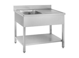 4255614800317 - GastroHero Spültisch Basic 10x6 mit 1 Becken links Gastronomiebedarf