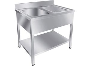 4255614800331 - Gastrohero - Spültisch Basic 10x7 mit 1 Becken links Gastronomiebedarf