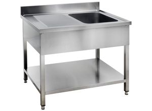 4255614800348 - Gastrohero - Spültisch Basic 10x7 mit 1 Becken rechts Gastronomiebedarf