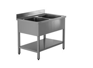 4255614800546 - Gastrohero - Spültisch eco 12x6 mit 2 Becken Gastronomiebedarf