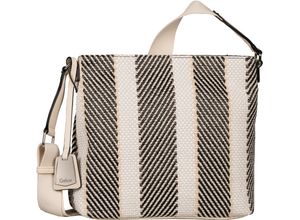 4255619912206 - Gabor® Umhängetasche Streifenmuster Bastoptik für Damen beige