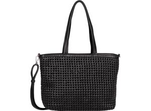 4255619912268 - Gabor® Shopper Reißverschluss Flecht-Optik für Damen schwarz