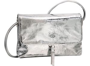 4255619913579 - TOM TAILOR Shopper Luna Metallic-Optik Magnetdruckknopf für Damen silber