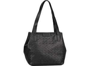 4255619913968 - TOM TAILOR Shopper Logoprägung Reißverschluss für Damen schwarz