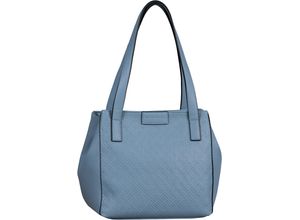 4255619913975 - TOM TAILOR Shopper Reißverschluss Logoprägung für Damen blau