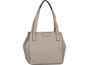 4255619913999 - TOM TAILOR Shopper Madea Reißverschluss Logo-Prägung für Damen beige