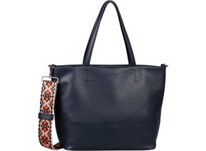 4255619914286 - TOM TAILOR Shopper Reißverschluss Kunstleder für Damen blau