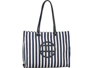 4255619914354 - TOM TAILOR Shopper Reißverschluss Baumwolle für Damen blau