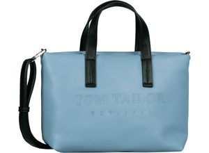 4255619914521 - TOM TAILOR Shopper Reißverschluss Logo-Prägung für Damen blau