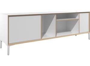 4255623603152 - Lowboard MÜLLER SMALL LIVING VERTIKO WIDE Sideboards Gr B H T 148 cm x 37 cm x 35 cm weiß (weiß birke) Sideboard Lowboards passend zur Serie »VERTIKO«