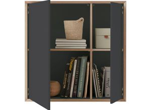 4255623607778 - Regalelement MÜLLER SMALL LIVING VERTIKO PLY NINE Regale Gr B H T 74 cm x 74 cm x 35 cm 4 St grau (anthrazit) Büroregal Hängeregal Hängeregale Regale Ausgezeichnet mit dem German Design Award 2021