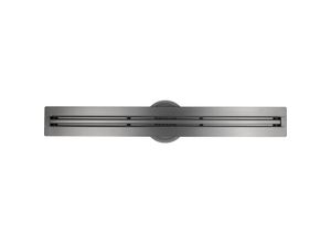 4255624403263 - - Edelstahl-Duschrinne FlexM03 Gunmetal für Duschkabine - Länge wählbar 600mm