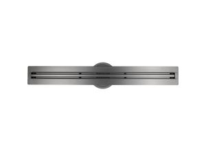 4255624403294 - - Edelstahl-Duschrinne FlexM03 Gunmetal für Duschkabine - Länge wählbar 900mm