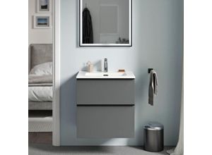 4255624420390 - - Waschtischunterschrank lavoa 60cm mit Waschbecken - Anthrazit matt Weiß glänzend Schwarz matt 4255624420390 - - Waschtischunterschrank lavoa 60cm mit Waschbecken - Anthrazit matt Weiß glänzend Schwarz matt