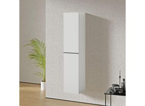 4255624420901 - - Hochschrank lavoa - flexible Montage - 35 x 170 x 35cm - Weiß matt Anthrazit matt