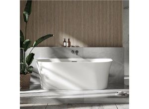 4255624424466 - - Freistehende Badewanne nova Acryl Weiß - 170 x 80 cm - Oberfläche wählbar Weiß Matt