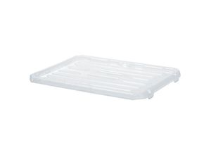 4255630532841 - Deckel für Mehrzweck Aufbewahrungsbox Transparent HxBxT 26x60x40cm 55 Liter Lagerkiste Transportbox Stapelbox Kunststoffkiste