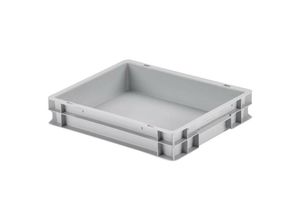 4255630539796 - Proregal-aufbewahrung Für Profis - Eurobehälter mit geschlossenem Griff HxBxT 75x30x40cm 9 Liter Grau Eurobox Transportbox Transportbehälter