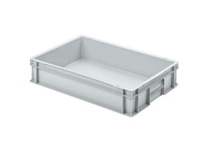 4255630539802 - Proregal-aufbewahrung Für Profis - Eurobehälter mit geschlossenem Griff HxBxT 12x40x60cm 21 Liter Grau Eurobox Transportbox Transportbehälter