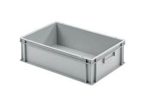 4255630539819 - Proregal-aufbewahrung Für Profis - Eurobehälter mit geschlossenem Griff HxBxT 175x40x60cm 30 Liter Grau Eurobox Transportbox Transportbehälter