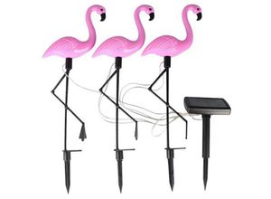 4255630588251 - PROREGAL Solarlampe 3 Flamingos 18x6x52cm 3x 2 LEDs AA