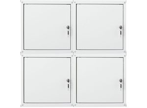 4255630597642 - Proregal-regale Günstig Kaufen - proregal Mega Deal 4x Schließfachwürfel Cubic HxBxT 35x35x35 cm Grau - Grau