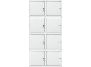 4255630597741 - Proregal-regale Günstig Kaufen - Mega Deal 8x Casier métallique verouillable cubic xl HxLxP 45x45x45cm Gris Armoire à casier cube consigne