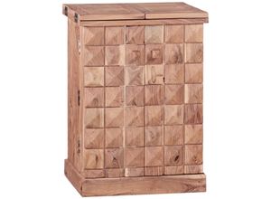 4255632531613 - SAAR Massivholz Hausbar 65x91x50 cm Ausklappbare Weinbar Barschrank mit Türen