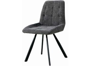 4255632819223 - Die Möbelfundgrube - Polsterstuhl Schalenstuhl Cordbezug anthrazit - elli