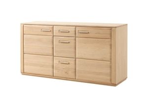 4255632821592 - Massivart ® - Sideboard Eiche bianco teilmassiv geölt 161 cm - sena - Die Möbelfundgrube