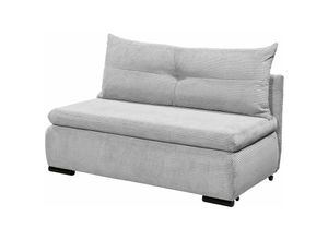 4255632827426 - Schlafsofa mit Bettkasten Cordbezug grau 153 x 83 cm - ted Die Möbelfundgrube