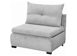 4255632827433 - Schlafsofa mit Bettkasten Cordbezug grau 103 x 83 cm - TED - Die Möbelfundgrube