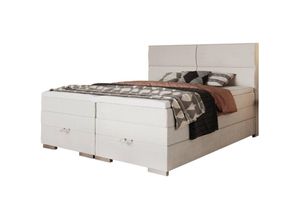 4255632829635 - Boxspringbett 180 x 200 cm beige Cord - Bettkasten - MANDEWILLA - Die Möbelfundgrube